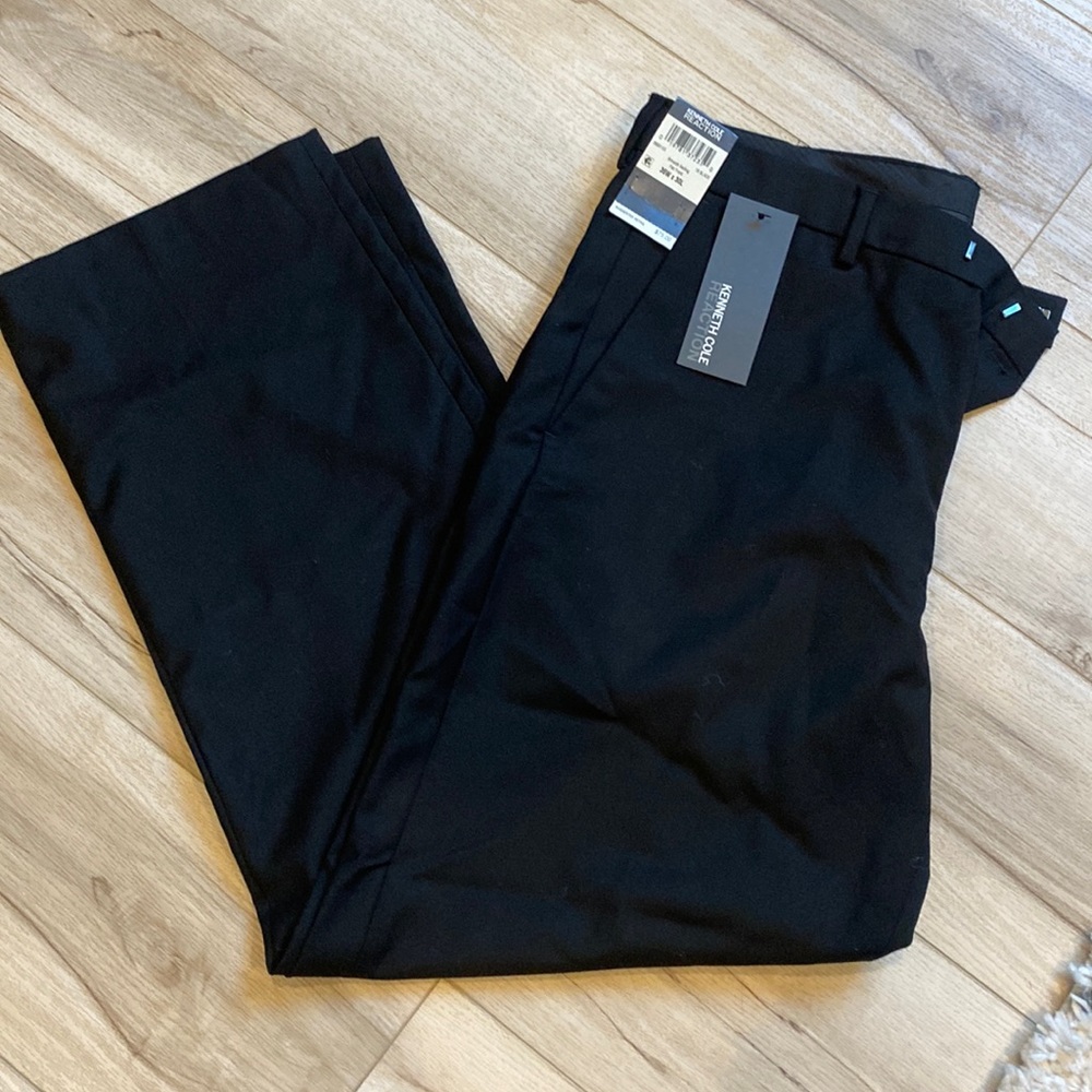 Kenneth Cole - Mens Dress Pant - Black 36Wx30L